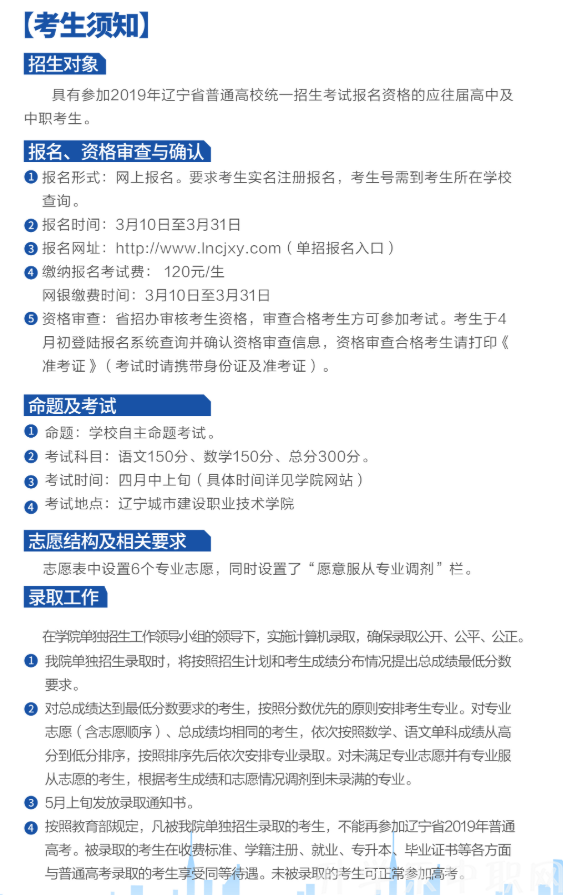 辽宁省城市建设学校2020年招生简章